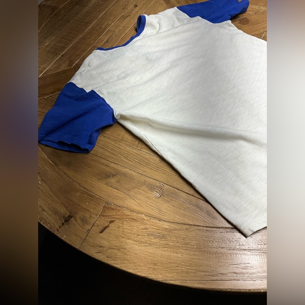 Men's Chicago Cubs Fanatics Cream/Royal True Classics Henley T-Shirt - size XL - Picture 9 of 9